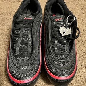 Size 7 - Women’s Nike Air Max Black Red and Glittery